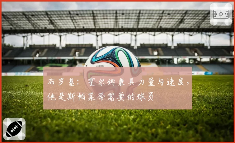 布罗基：霍尔姆兼具力量与速度，他是斯帕莱蒂需要的球员